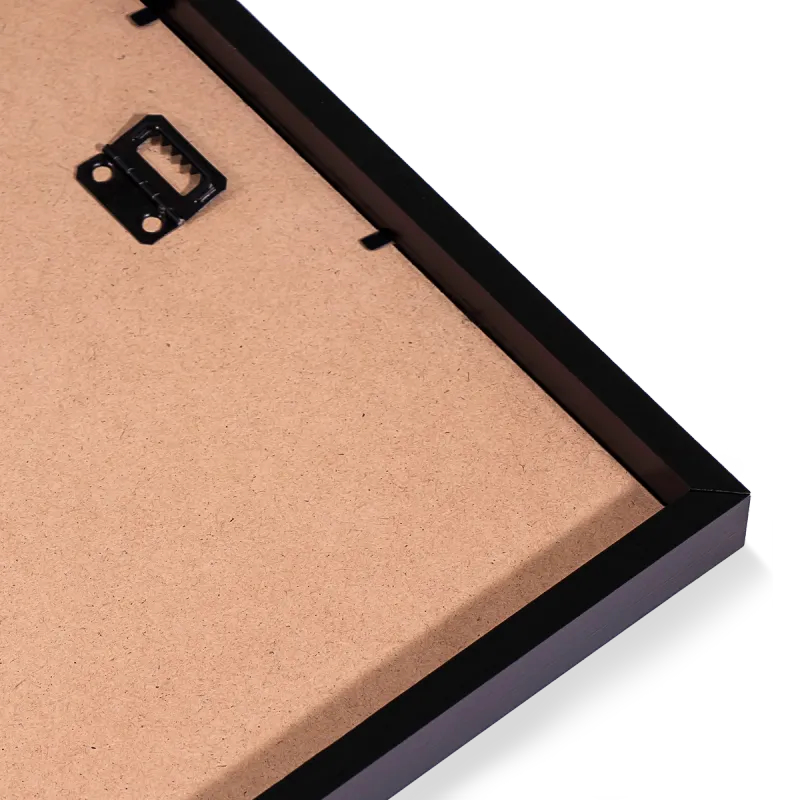 Wooden frame hanger on back